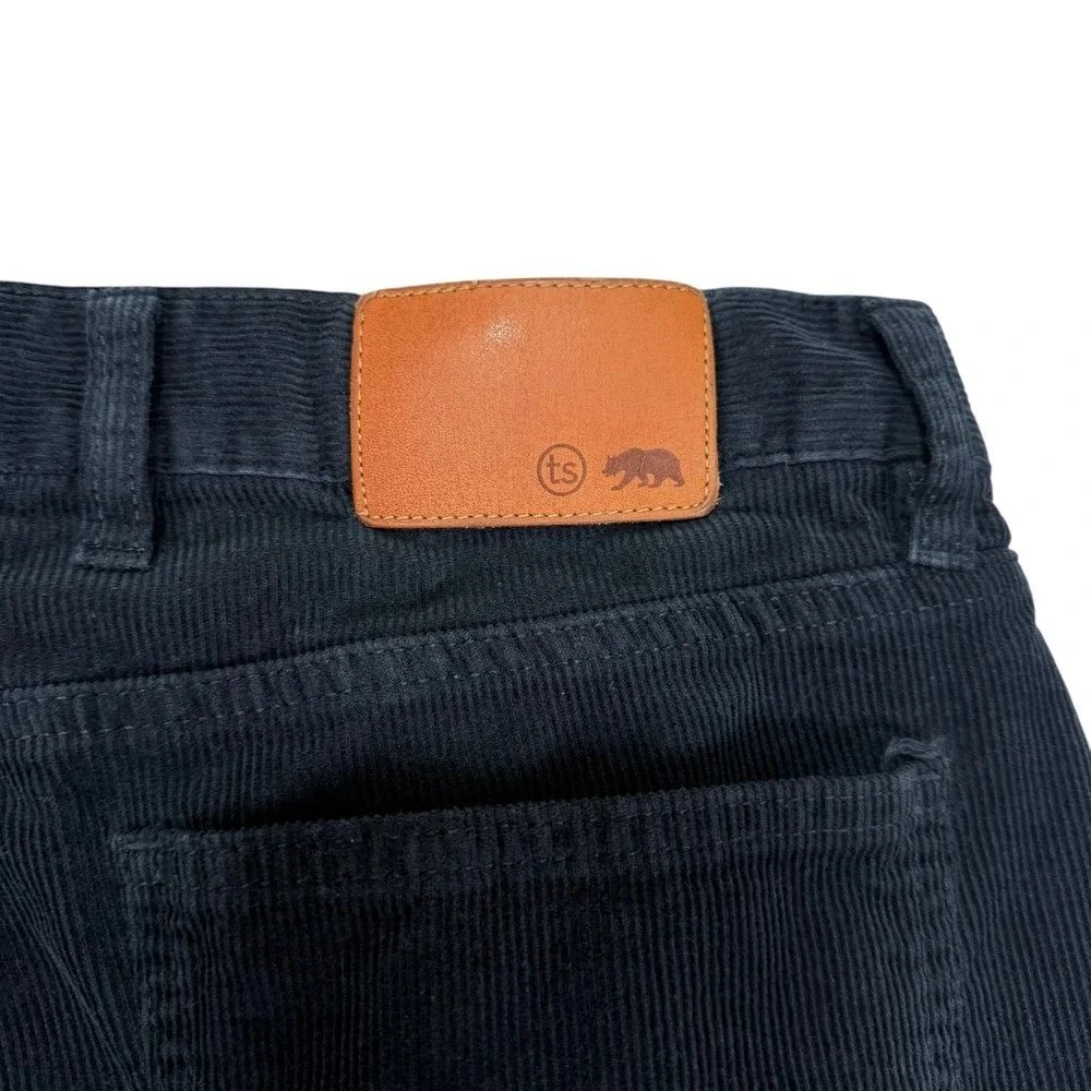Taylor Stitch Carnegie Pants Mens Sz 34 (33) X 32 Slim Corduroy Navy Blue Dark